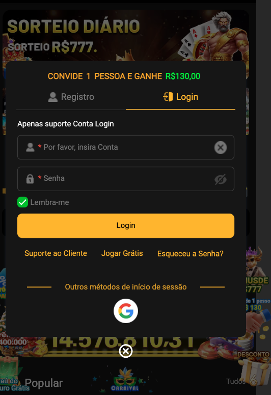 Aplicativo móvel bet7k